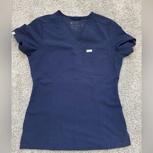 Catarina slim xs navy blue scrub top